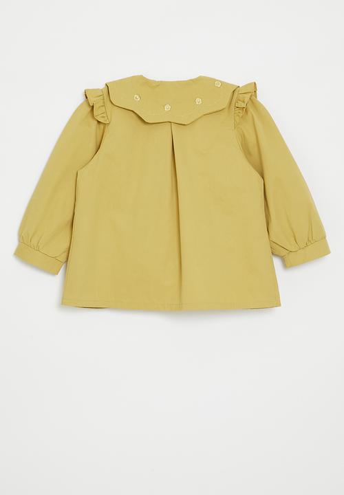 Pop Candy - Peterpan collar blouse - straw yellow