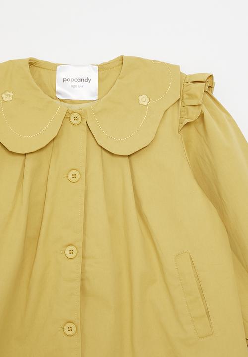 Pop Candy - Peterpan collar blouse - straw yellow