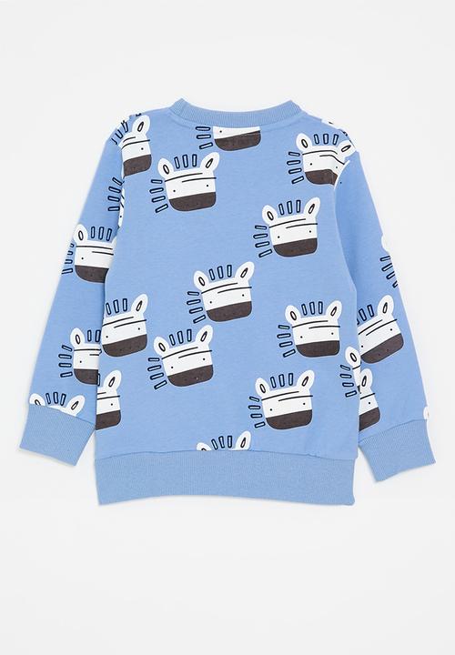 Pop Candy - Printed sweatshirt - blue/zebra