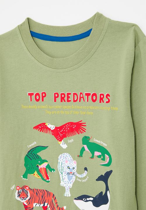 Pop Candy - Top predators graphic tee - army green
