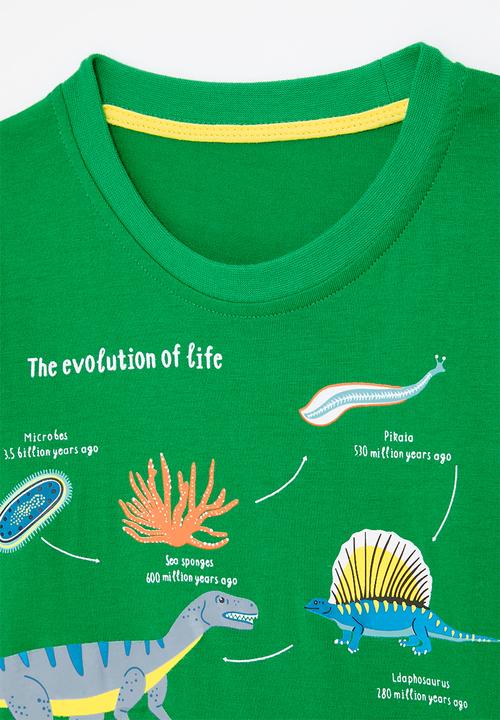 Pop Candy - Prehistoric animals graphic tee - grass green
