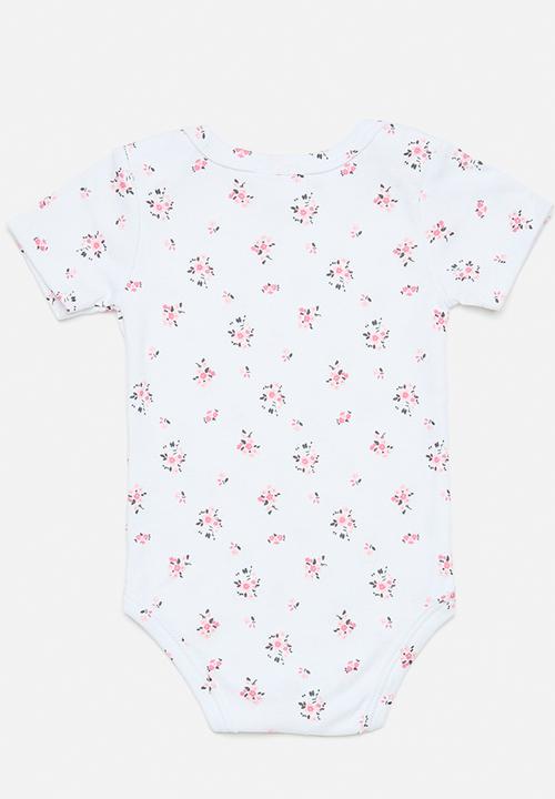 Pop Candy - Ditsy floral bodysuit - white