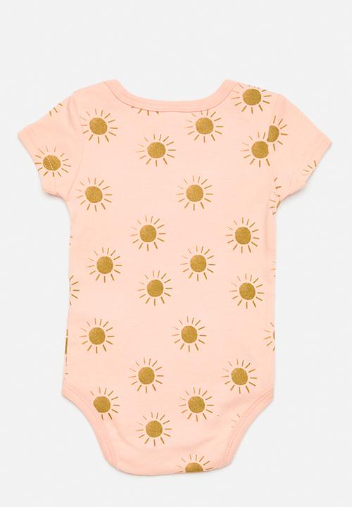 Pop Candy - Sun aop short sleeve bodysuit - pink
