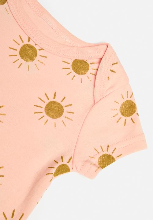 Pop Candy - Sun aop short sleeve bodysuit - pink