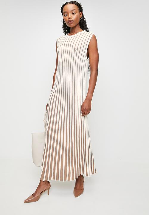 POLO - Hayden sl knitted dress - off-white