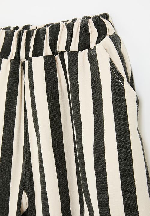 Pop Candy - Black striped denim jeans - cream