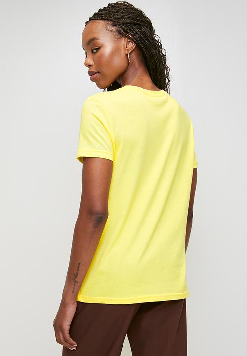 POLO - Wmn claire ss T-shirt - yellow