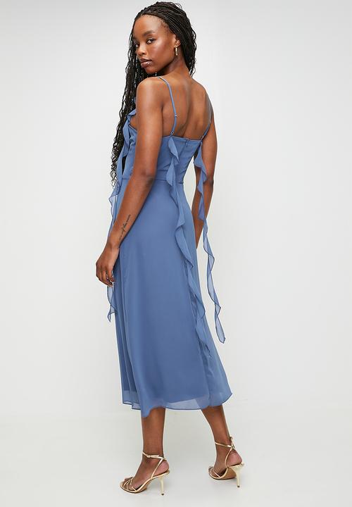 Trendyol - Midi Aline Woven Dress - Blue