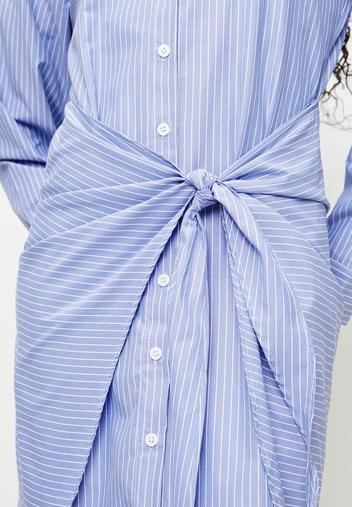 Trendyol - Mini Shirt Woven Dress - Blue