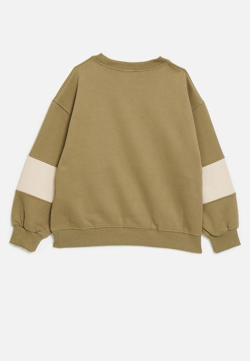 Pop Candy - Colour block sweatshirt - wheat brown/beige
