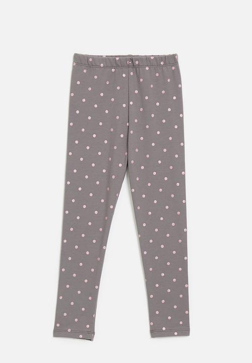 Pop Candy - Printed legging - brown/pink stars