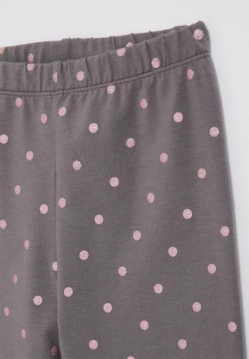 Pop Candy - Printed legging - brown/pink stars