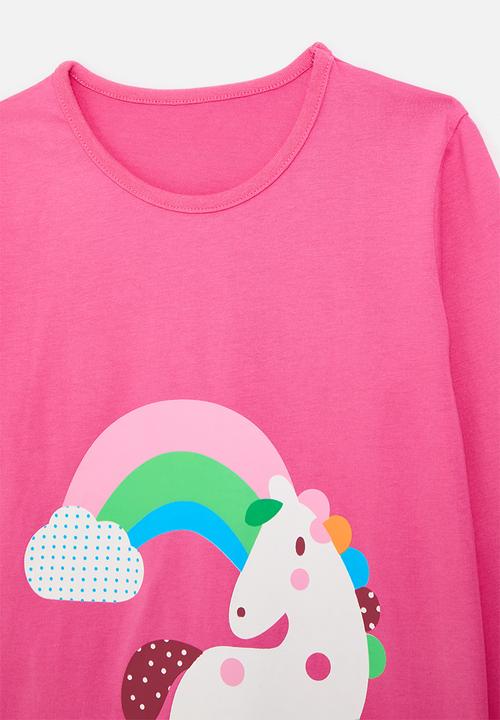 Pop Candy - Printed T-shirt - deep pink/unicorn