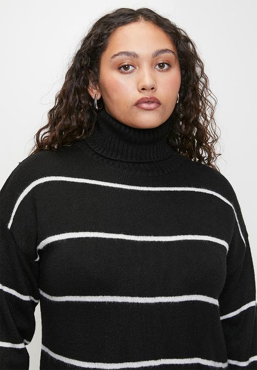 Trendyol - Maxi Straight Cut Knitwear Dress - Black