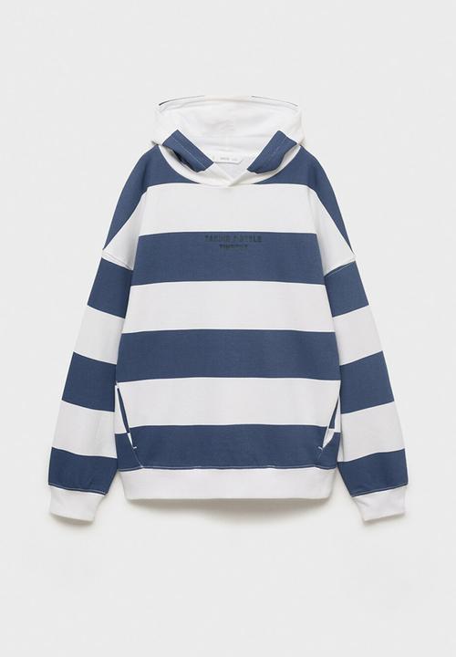 MANGO - Sweatshirt stripho - medium blue