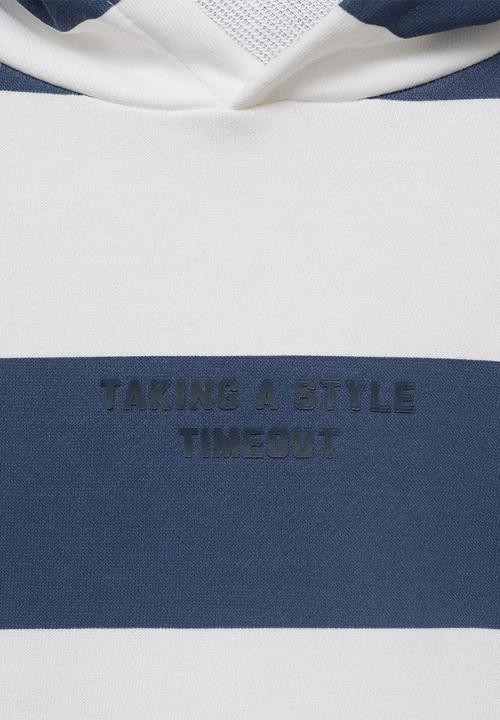 MANGO - Sweatshirt stripho - medium blue
