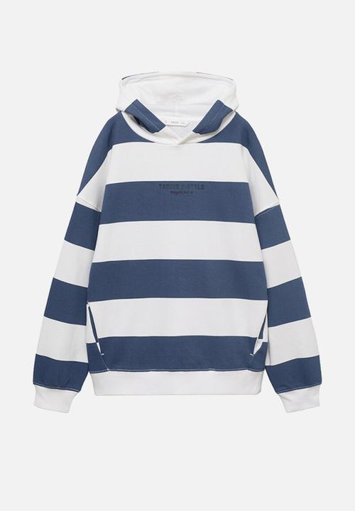 MANGO - Sweatshirt stripho - medium blue