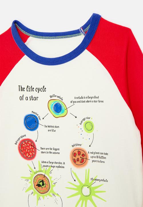 Pop Candy - Microbes graphic print tee - white/red