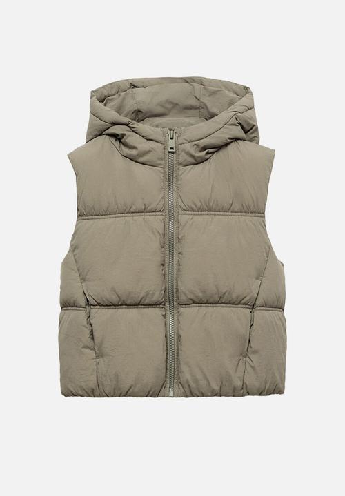 MANGO - Outer vest luisa - beige & khaki