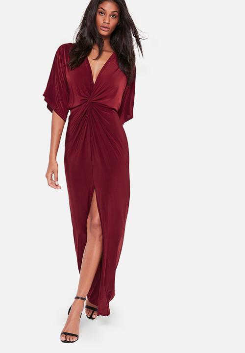 burgundy kimono dress