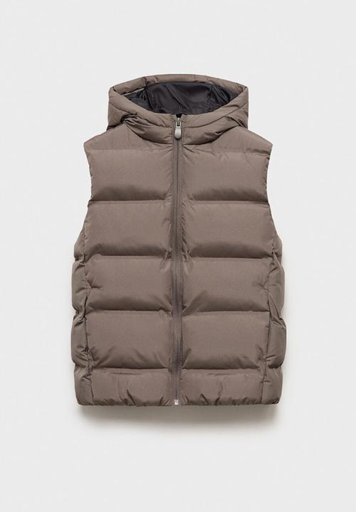 MANGO - Outer vest manel - medium brown