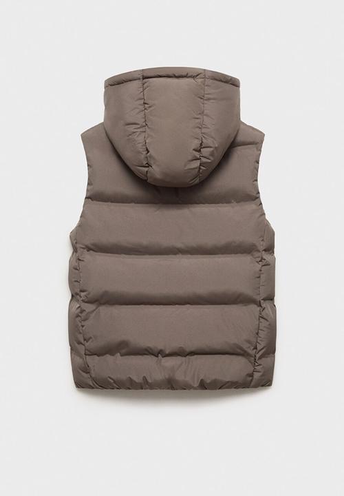 MANGO - Outer vest manel - medium brown