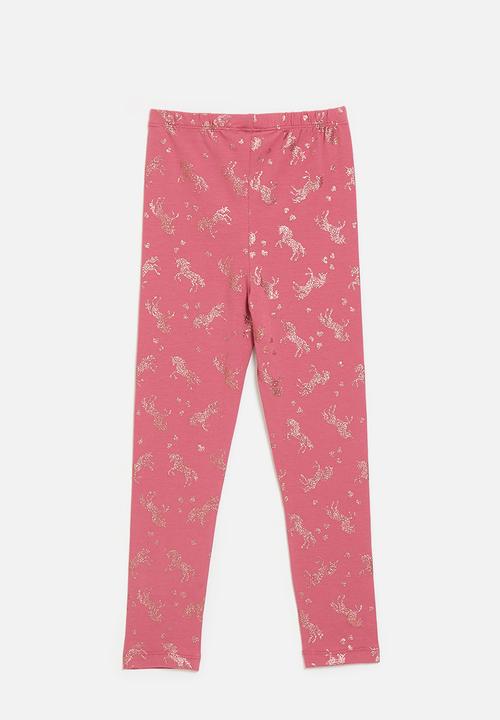 Pop Candy - Printed legging - dark pink/unicorns