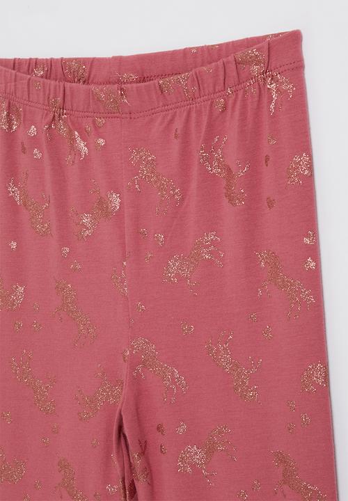 Pop Candy - Printed legging - dark pink/unicorns