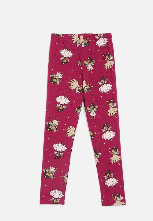 Pop Candy - Printed legging - maroon/flowers