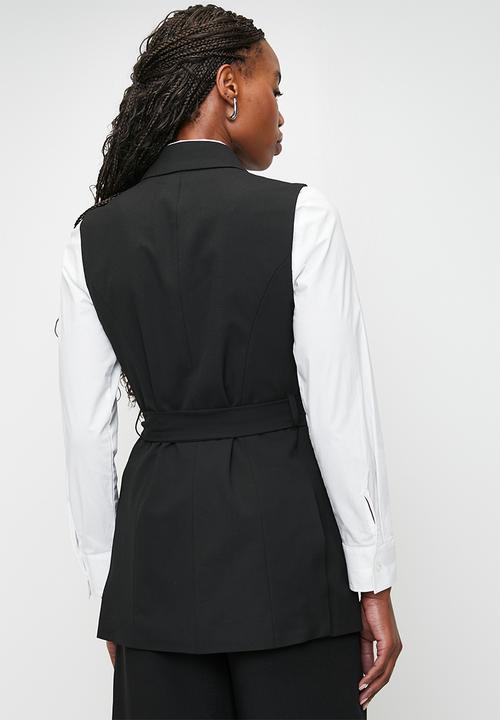POLO - Wmn tatum sl suit blazer vest - black