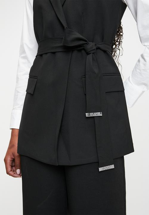 POLO - Wmn tatum sl suit blazer vest - black