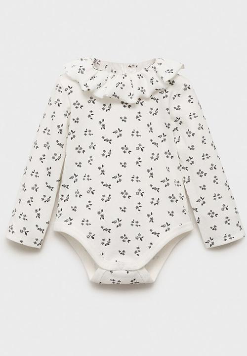 MANGO - Bodysuit fleur - charcoal