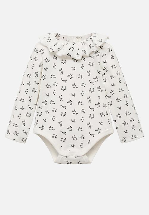 MANGO - Bodysuit fleur - charcoal