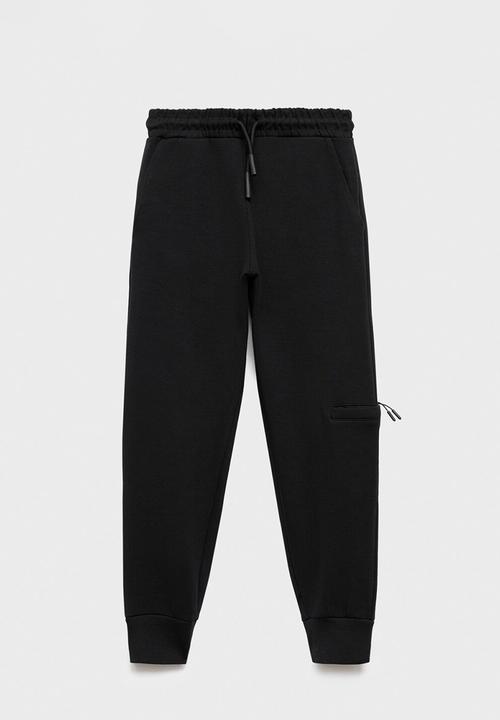 MANGO - Joggers zipset - black