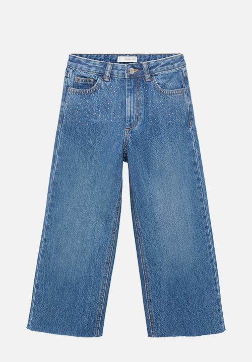 MANGO - Jeans shine - open blue