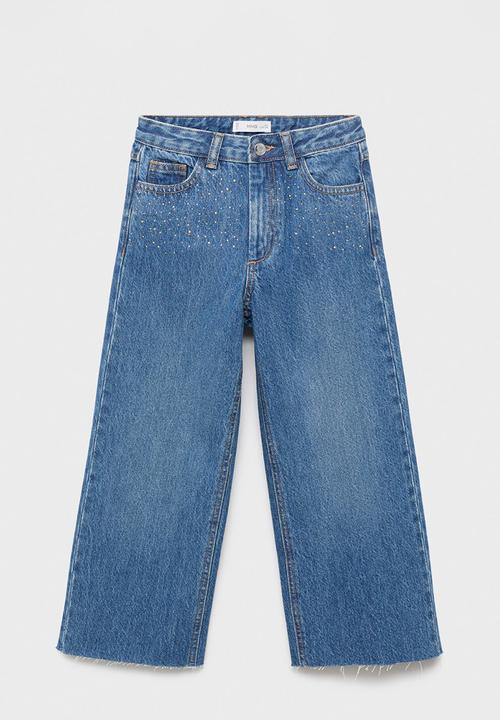 MANGO - Jeans shine - open blue