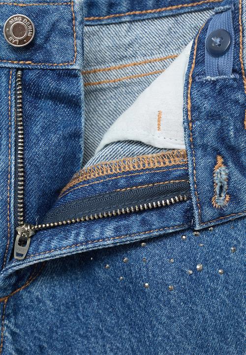 MANGO - Jeans shine - open blue