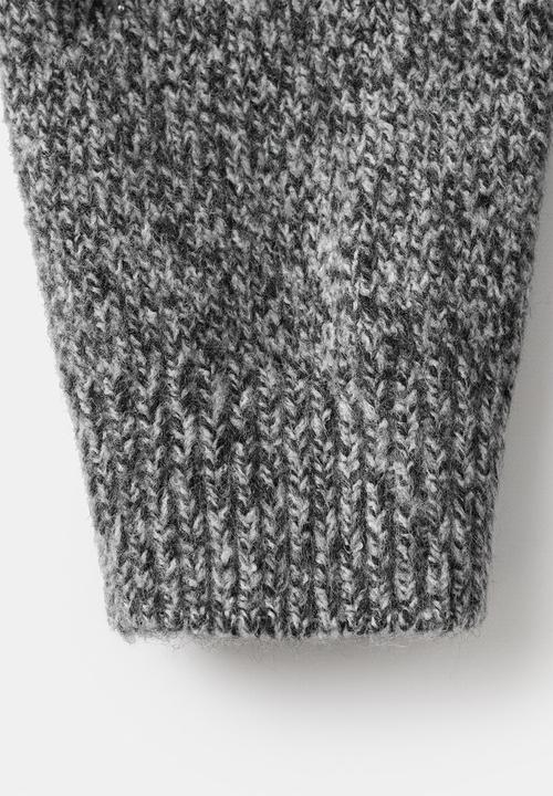 MANGO - Marbled knitted sweater - Charcoal