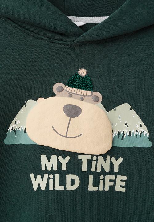 MANGO - Sweatshirt LIFE - Dark Green