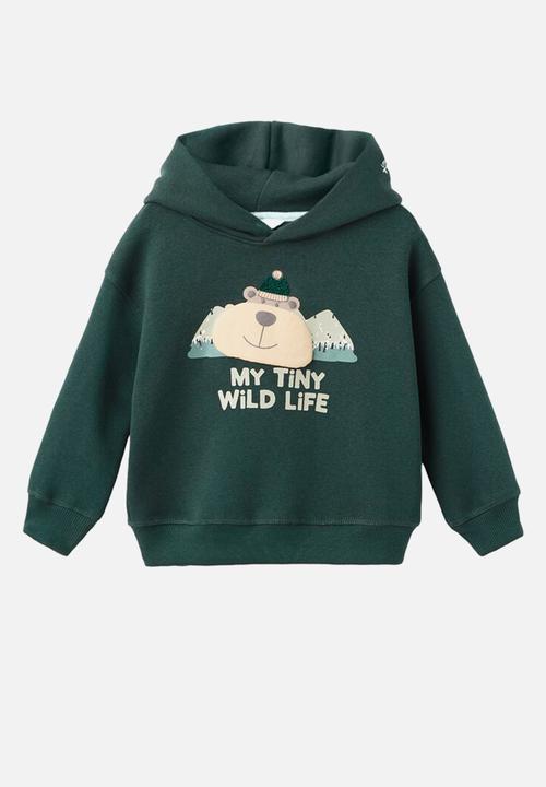 MANGO - Sweatshirt LIFE - Dark Green