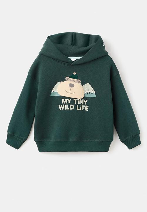 MANGO - Sweatshirt LIFE - Dark Green