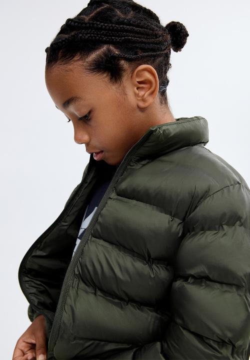 MANGO - Puffer coat unico - medium green