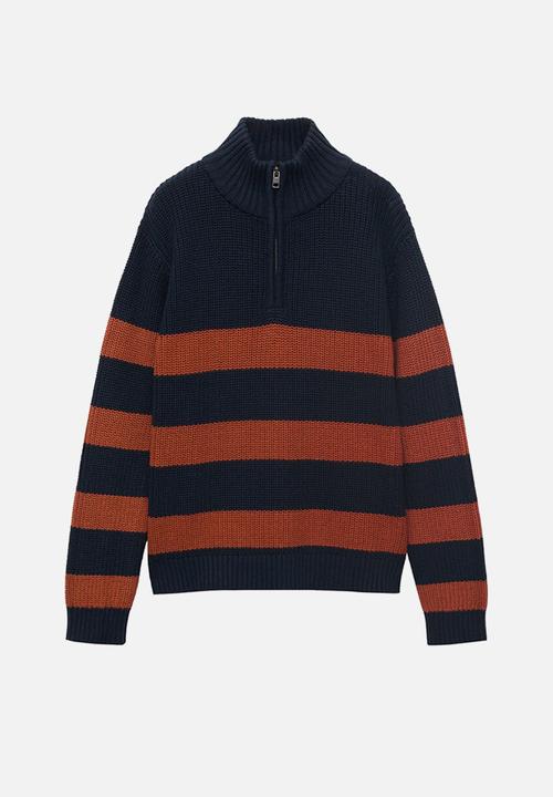 MANGO - Sweater zack - medium orange
