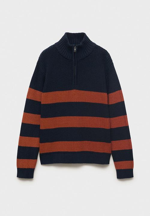 MANGO - Sweater zack - medium orange