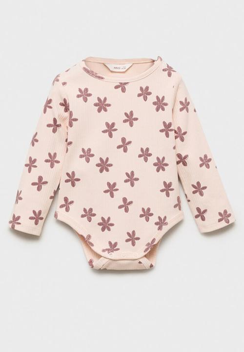 MANGO - Bodysuit flor - light pastel pink