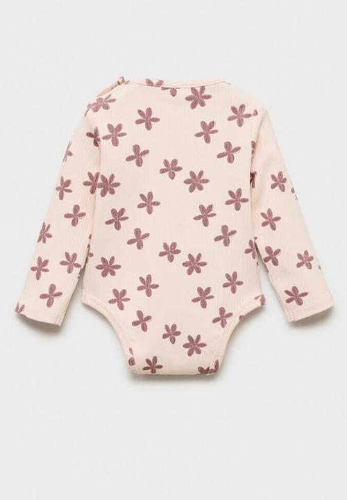 MANGO - Bodysuit flor - light pastel pink