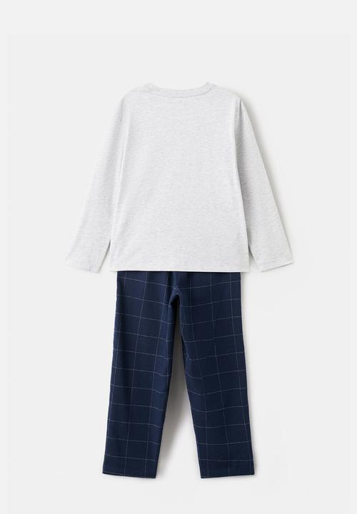MANGO - Pyjama SQUARES - Navy