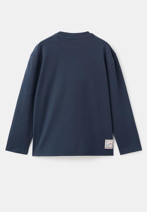 MANGO - Printed T-shirt - navy