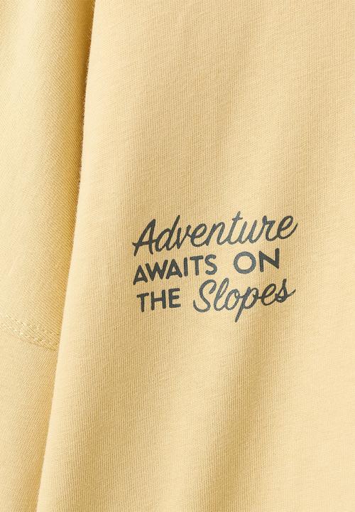 MANGO - T-Shirt TREK - Light/Pastel Yellow