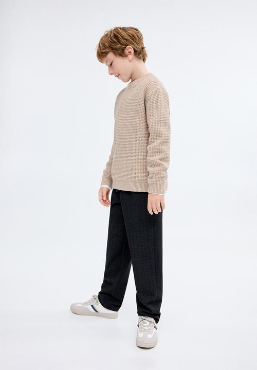 MANGO - Trousers ESPIGA - Charcoal